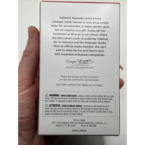 2023 Hallmark MERMAID BARBIE Magic Light Keepsake Christmas Ornament - Picture 4 of 4